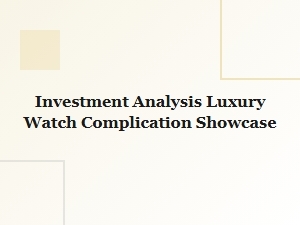 Analyzing Luxury Watch Complications: a Premium Showcase